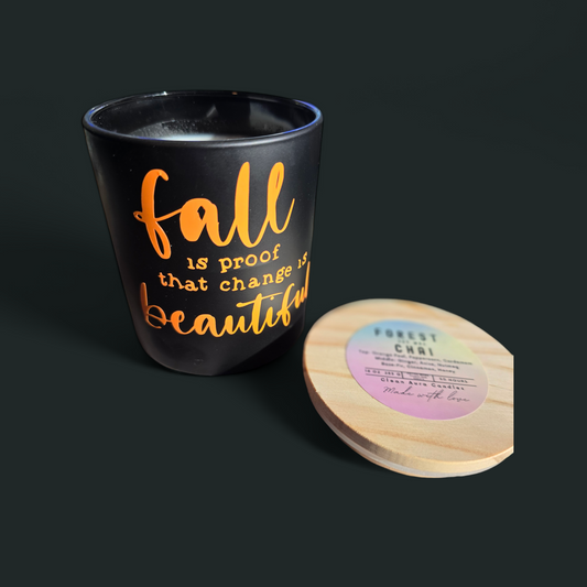 Fall Vibes Scented Soy Wax Candle Fall Is Proof Change Is Beautiful 10 oz Glass Jar