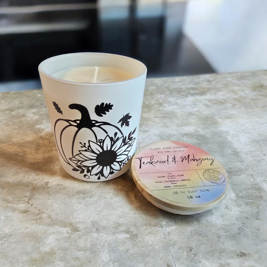 Pumpkin And Sunflower Scented Soy Wax Candle